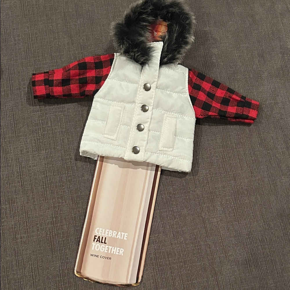 Wine Bottle puffer Jacket outfit NEW